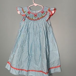 Smocked crab dress 2T